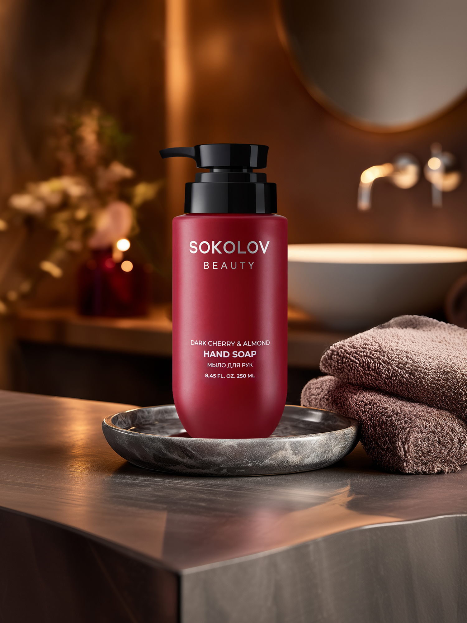 Жидкое Мыло Для Рук Мыло для рук Dark Cherry & Almond, 250 мл SOKOLOV 44052933