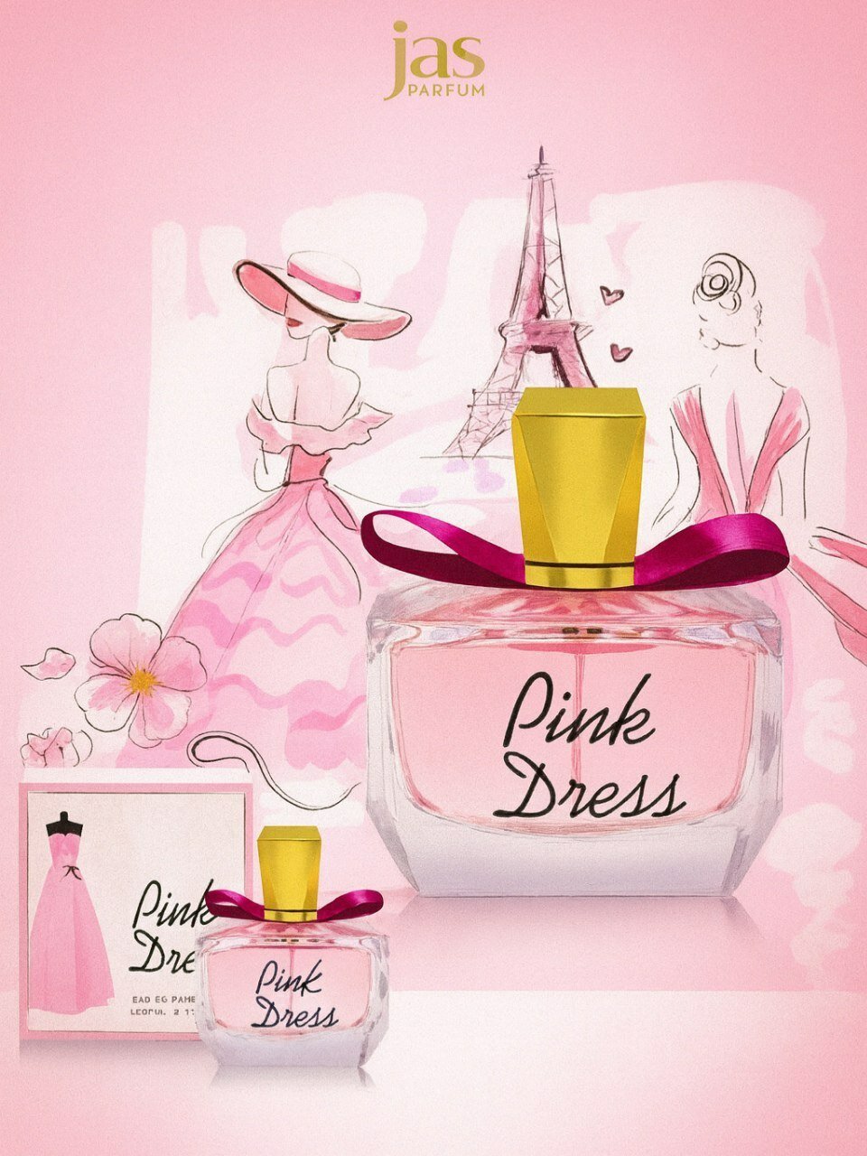 Парфюмерная вода Pink Dress, альдегидная, водяная, восточная, пряная, фруктовая, 100 мл