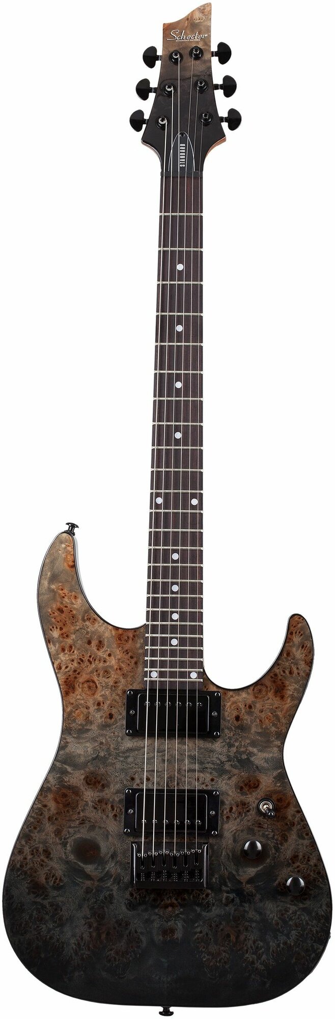 Электрогитара SCHECTER [C-1 STANDARD BFBB] электрогитара 6-струнная, корпус: красное дерево, топ из капа, гриф: печеный клен, накладка: палисандр, 24 лада, цвет Black Fade Burst Burl (BFBB)
