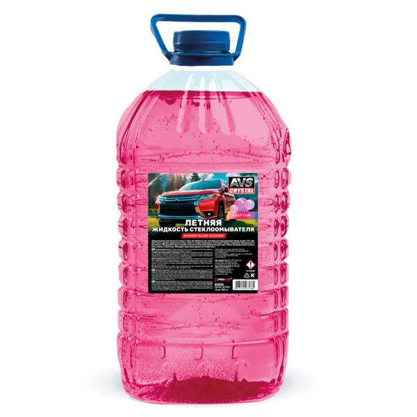 Летняя жидкость для омывателя стекла Avs (BubbleGum), 5 л
