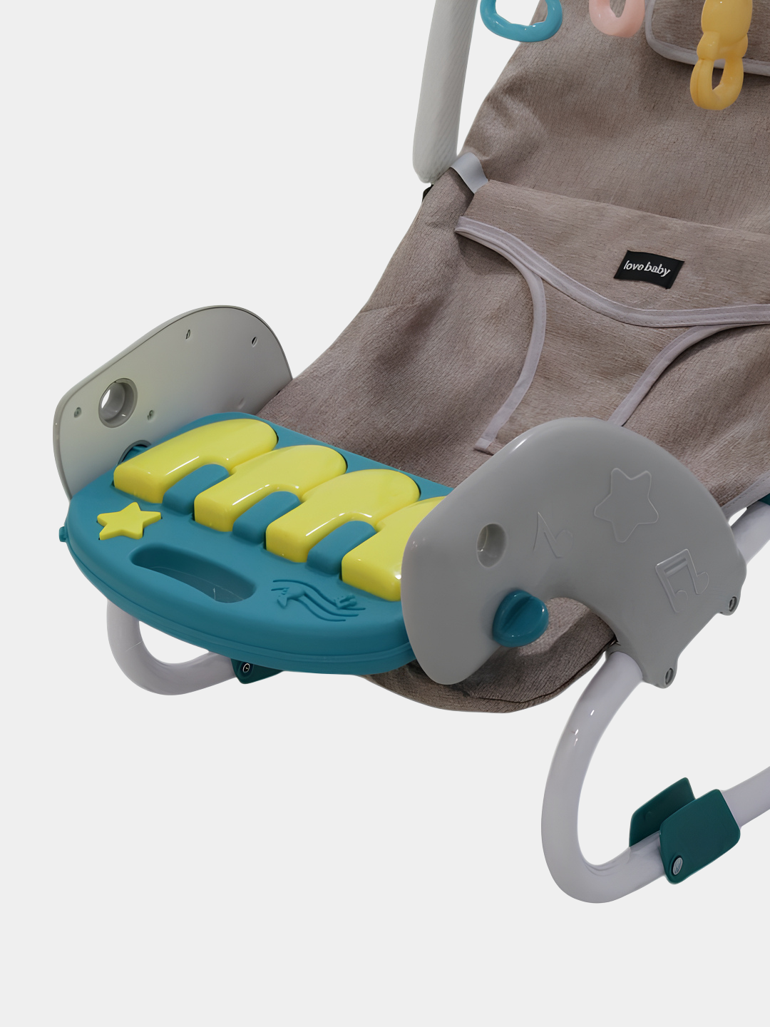 Детский шезлонг c игровой панелью, кресло-качалка, шезлонг для новорожденных — фото 1