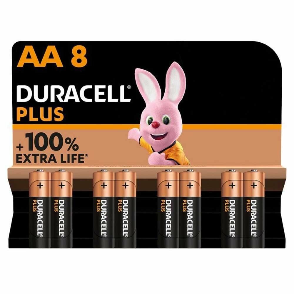 Батарейка DURACELL PLUS AA 8 штук (8 батареек в упаковке)