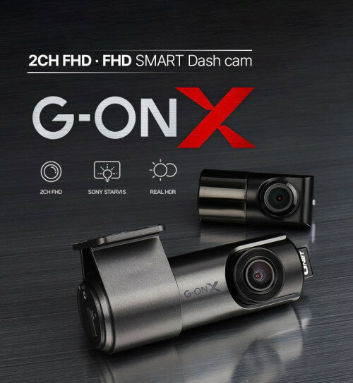 Двухканальный видеорегистратор GNET G-ON X с двумя камерами. Устройство оснащено WiFi и GPS.