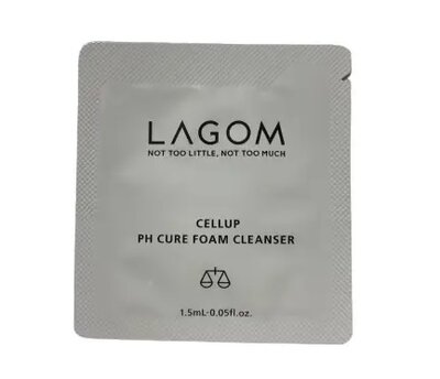Пробник-Пенка для лица "Lagom Cellup", слабокислотная, для ежедневного применения, 1.5 мл * 4 штук