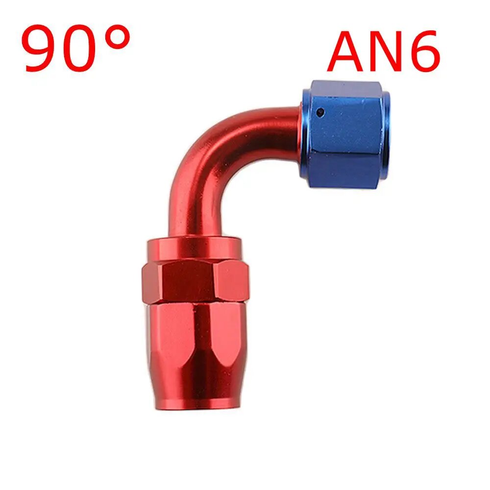 Универсальный AN4/AN6/AN8/AN10/AN12 Прямой 0 ° /45 ° /90 ° /180 ° Ступень CPE Масло Топливный Поворотный шланг Фитинг Набор адаптеров для конца масляного шланга AN6-90