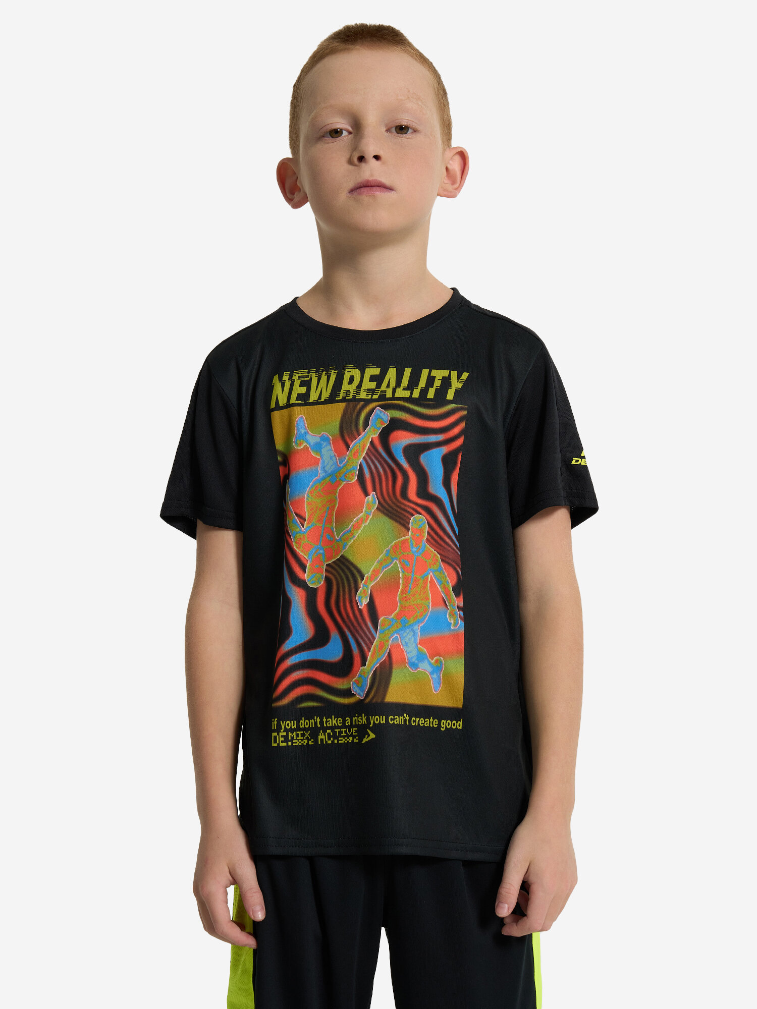 Футболка Demix, размер 146-152, черный — фото 1