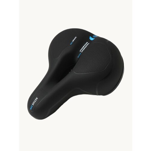 Седло велосипедное с катафотом и вентиляцией 19x24см, широкое амортизацией