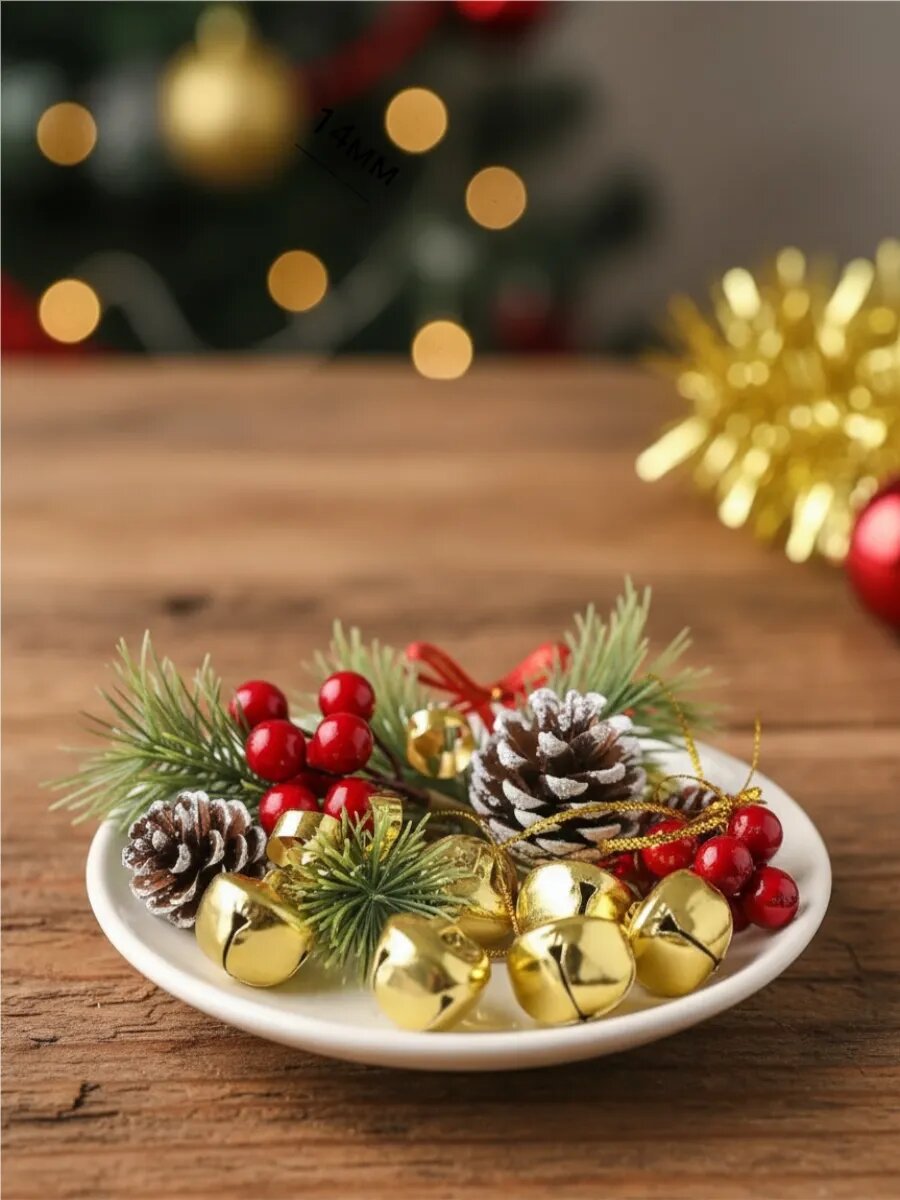 Бубенчики металлические, 14мм,10шт — фото 1