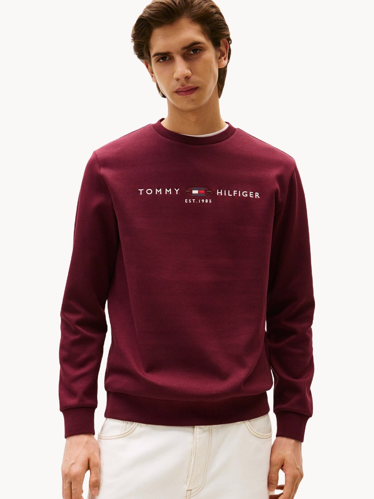Свитшот TOMMY HILFIGER, размер L, , бордовый