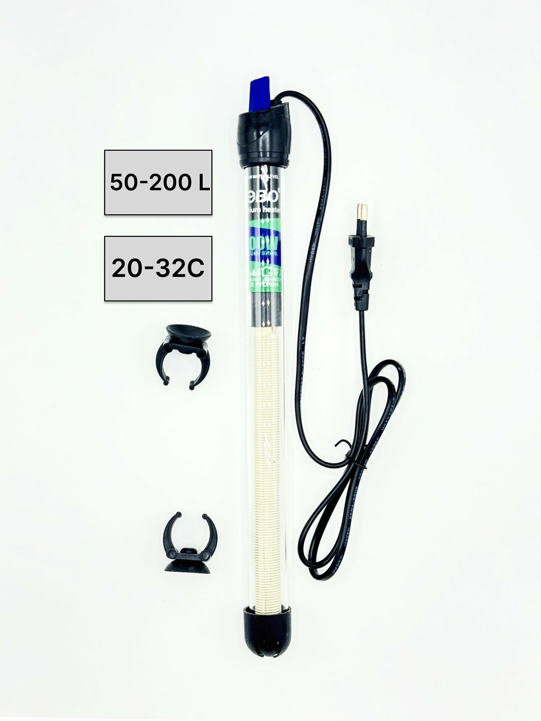 Нагреватель для аквариума Sebo 200 W, климатизатор, погружной, равномерный нагрев — фото 1