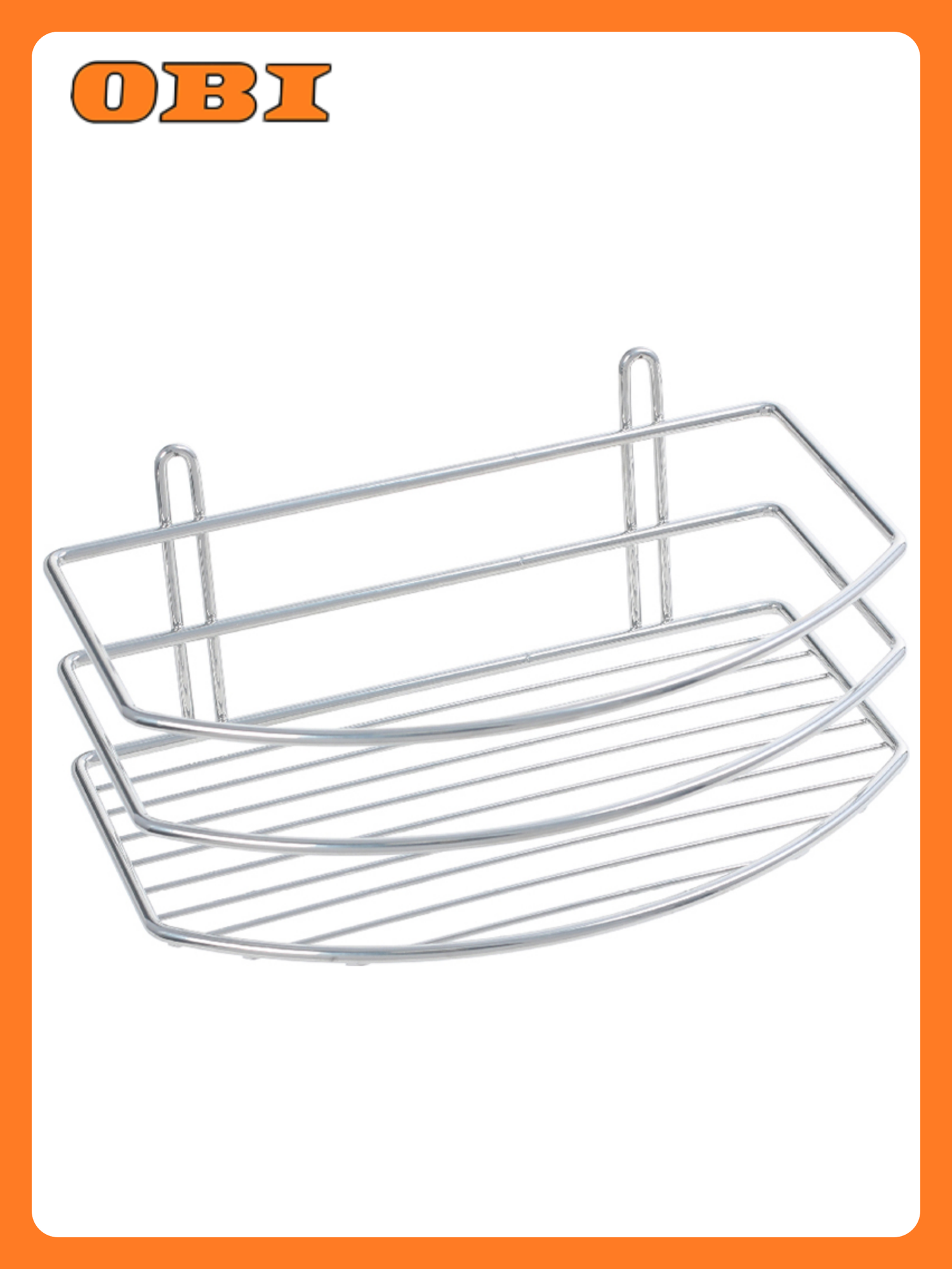 Полка овальная 1-этажная серая