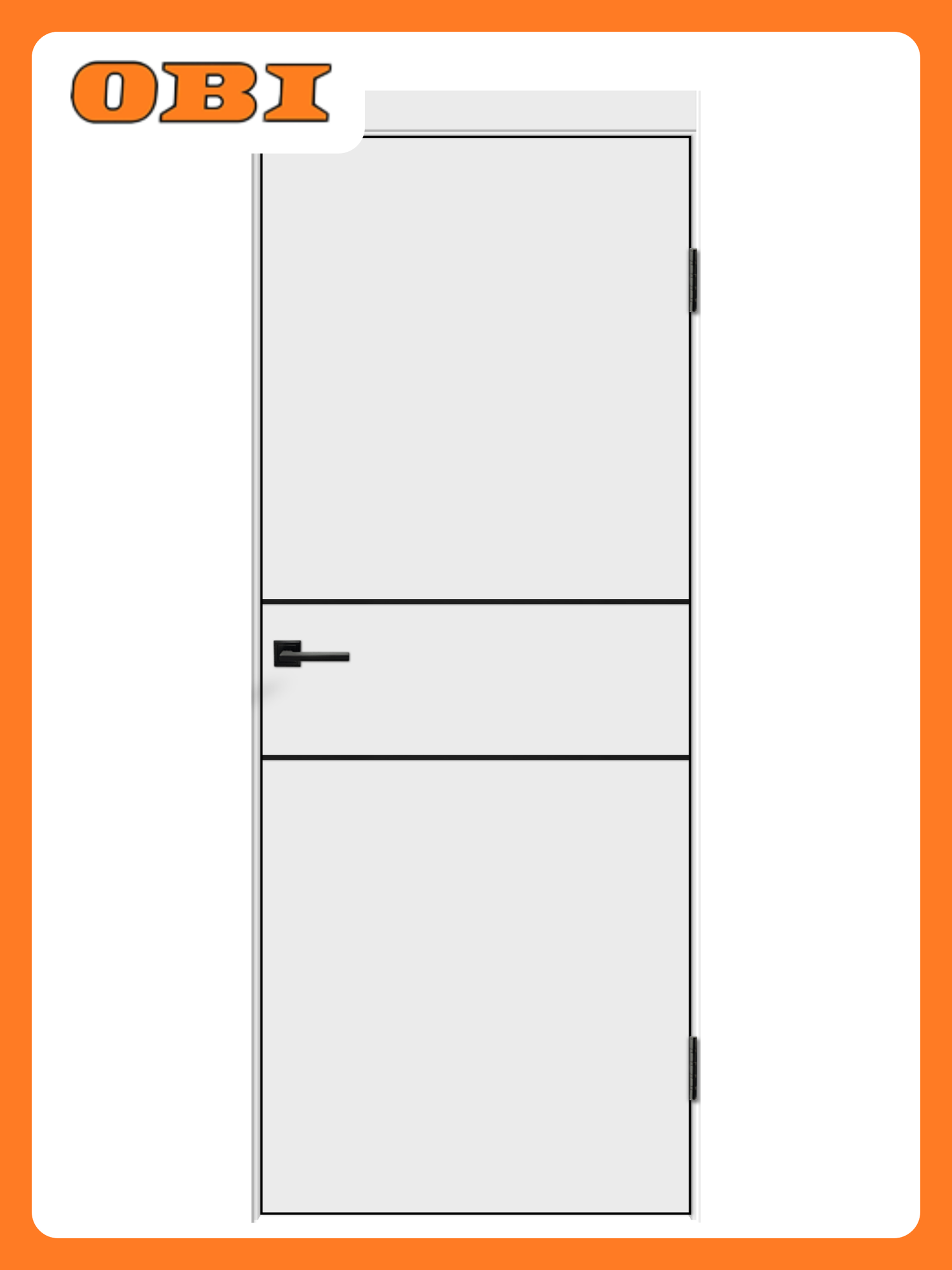 Полотно для двери Velldoris Ланс Н2 белое полипропилен 700x2000x40мм