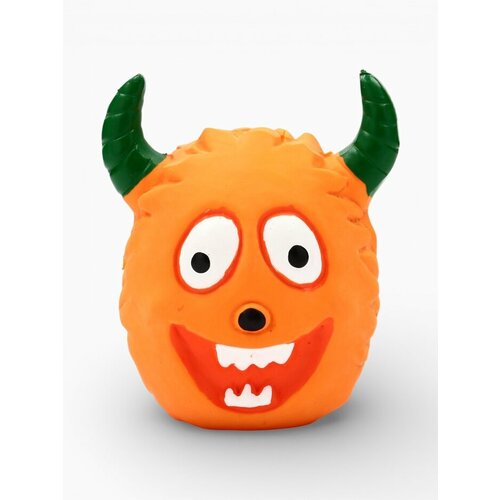 Игрушка пищащая для собак из латекса Монстр 7 х 55 см оранжевая 439₽