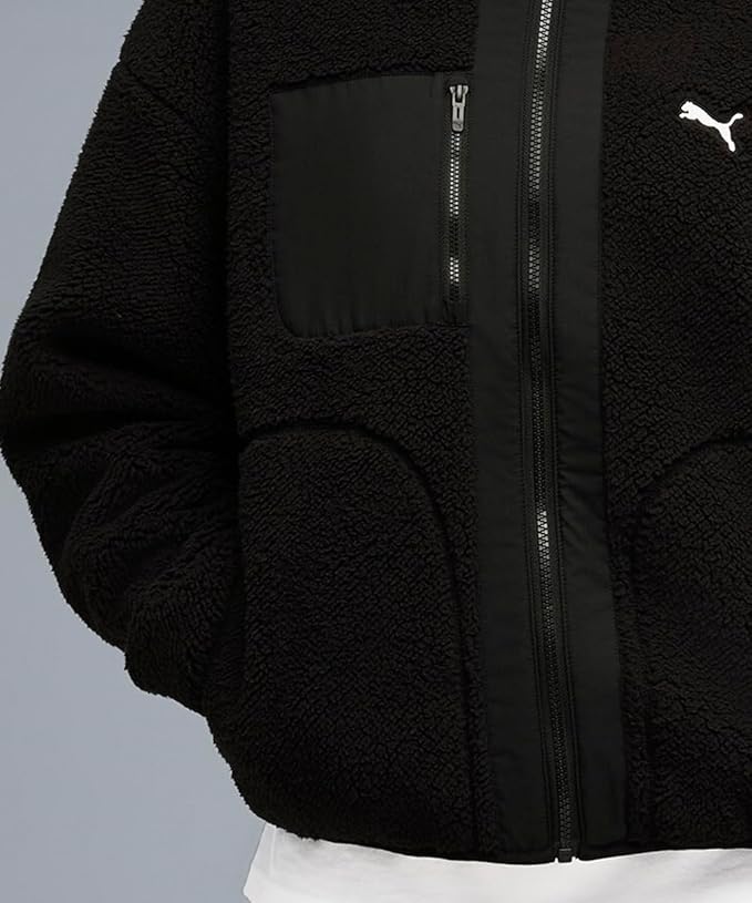Толстовка PUMA Reversible Hybrid Sherpa Jacket, размер S, , черный — фото 1