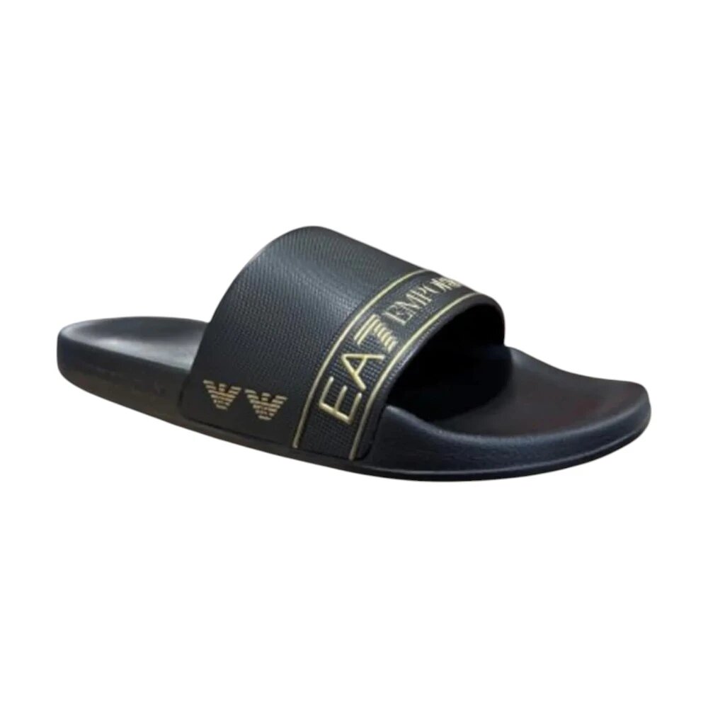 Шлёпанцы EA7 EMPORIO ARMANI, размер 43, черный — фото 1