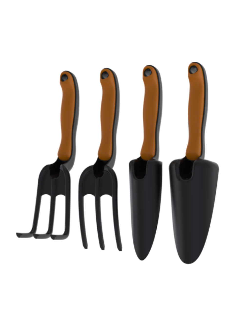 Набор садовых инструментов из стеклонаполненого полиамида (совок широкий совок узкий рыхлитель вилка) Агроном Премиум