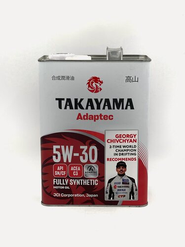 Изображение товара Масло моторное Takayama Adaptec SN 5w-30, синтетическое 4 литра