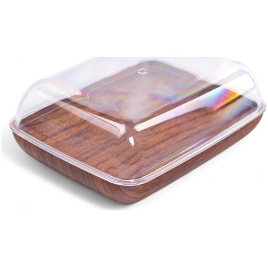 Масленка Attribute MADERA NOCHE с крышкой  13 7х10 5 см  пластик  APM288 