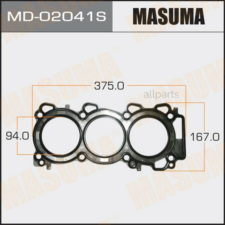 MASUMA MD-02041S Прокладка ГБЦ пер.