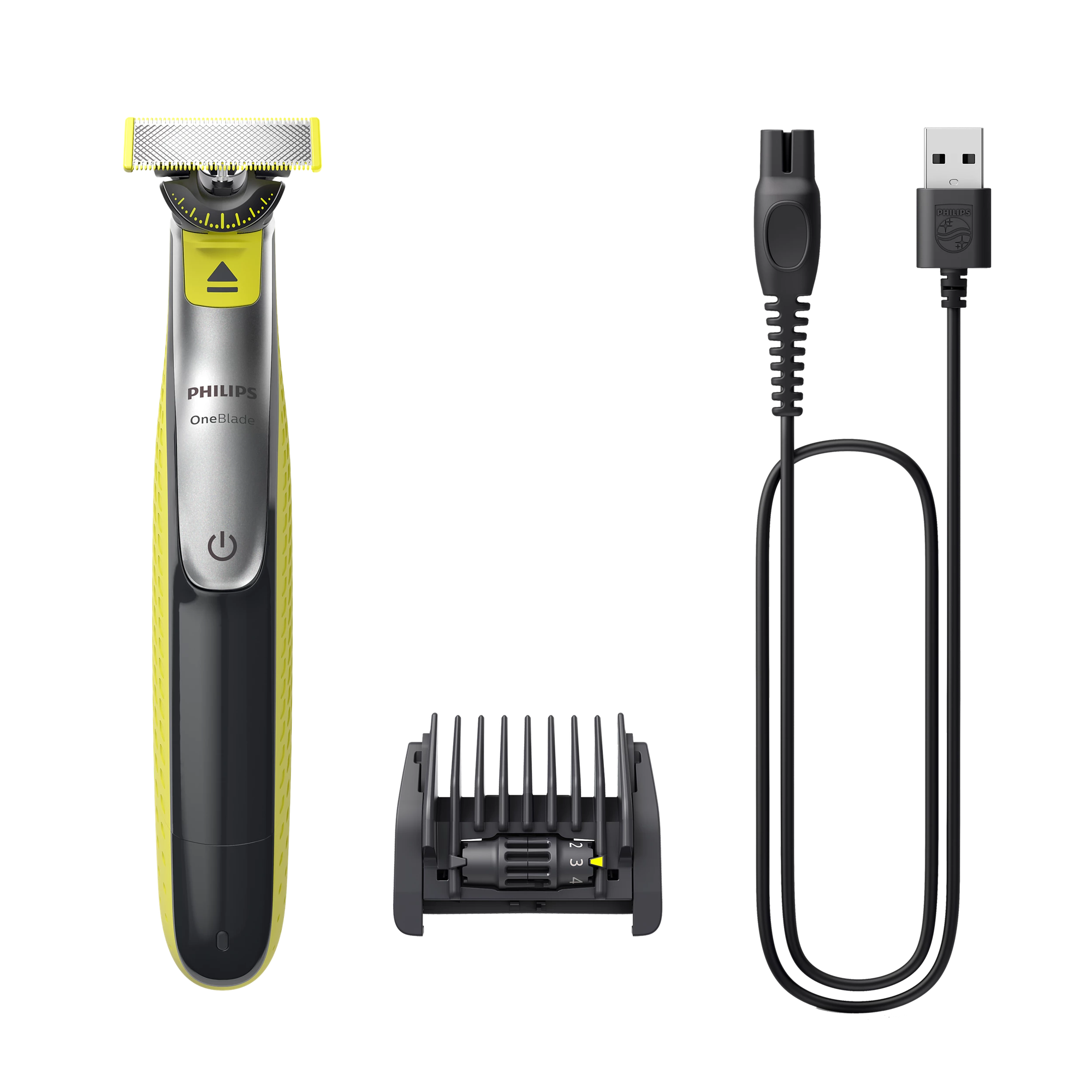 Триммер Philips OneBlade 360 Face QP2734/23, зеленый/серый
