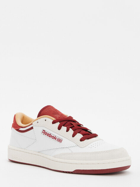 Кеды Reebok Club C 85, размер 42 EU, белый/бордовый/бежевый