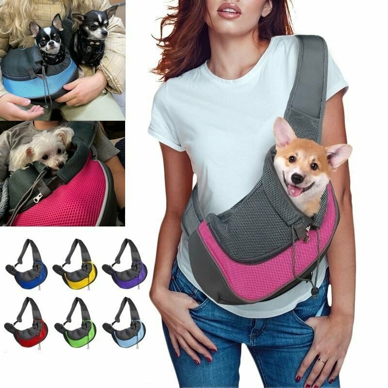 Переноска для животных слинг сумка дорожная для собак и кошек Красная роза L 40*28см до 6 кг