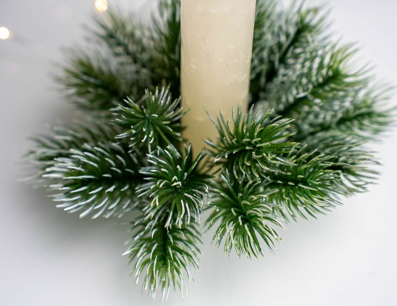 Мини-венок для свечи и декорирования пайнвуд, 12 см, Swerox E229-GW