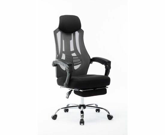 Изображение Norden Компьютерное кресло 007 NEW / full black черный пластик / черная ткань / черная сетка