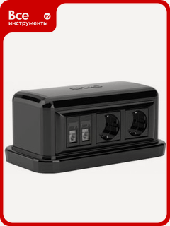 Изображение товара Напольная башенка черного цвета из пластика, прямоугольная колонна, защита IP40, крышка включена