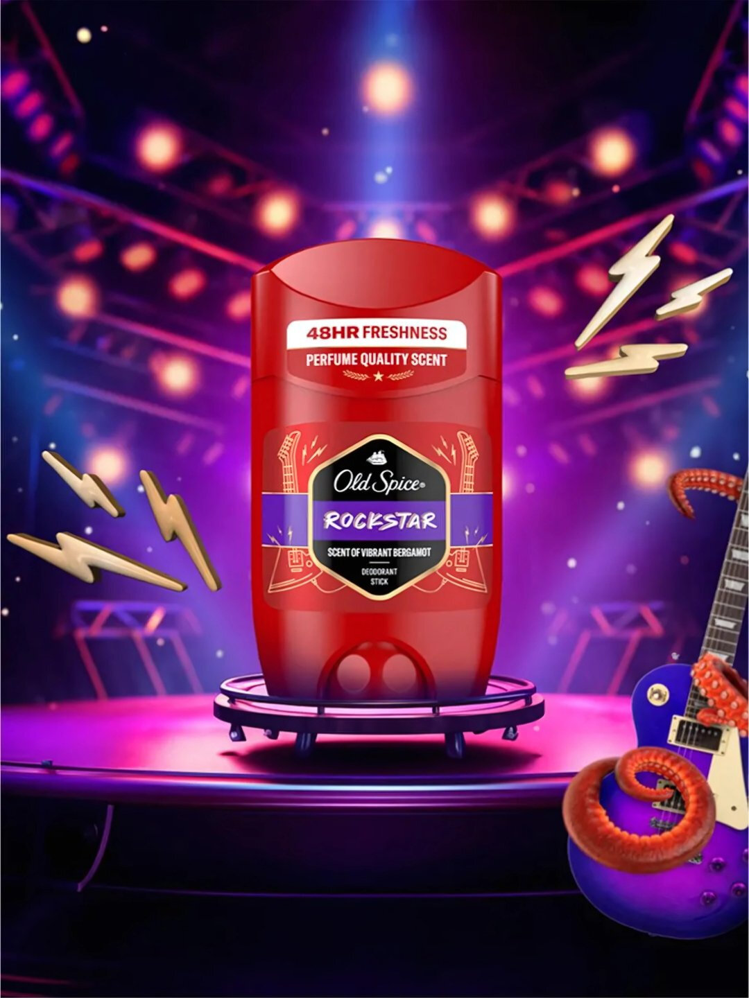 OLD SPICE мужской дезодорант стик Rockstar 50мл, свежесть 24/7 — фото 1