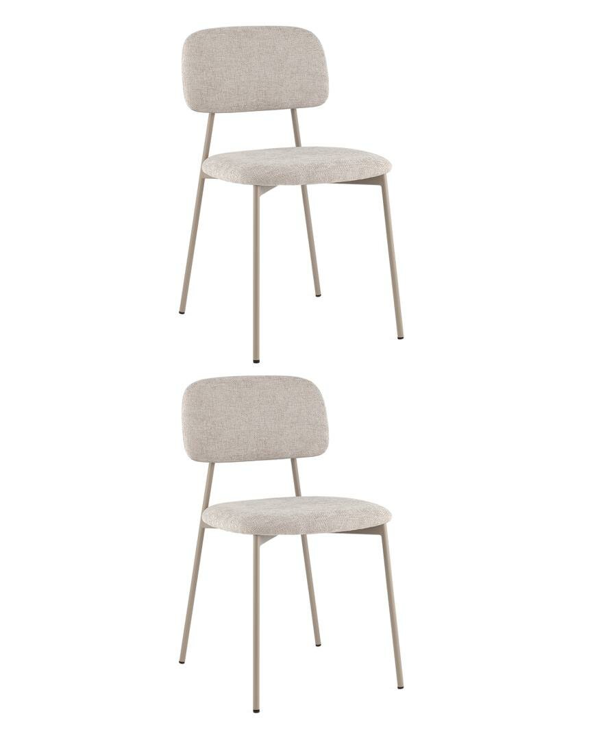 Stool Group Комплект из двух стульев Chao рогожка серый ножки металл серые, 78*43*49 см, арт. УТ000040824