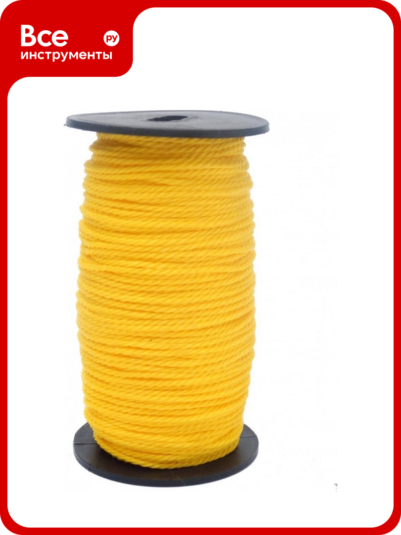 Шнур разметочный SAMGRUPP 15 мм х 100 м желтый на катушке SR-060215100