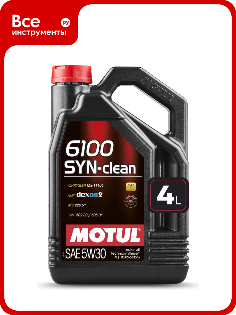 Моторное масло 6100 SYN-CLEAN 5W30 4x4л MOTUL 112134