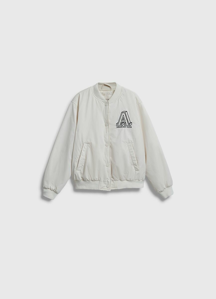 Бомбер O'STIN размер 122 слоновая кость