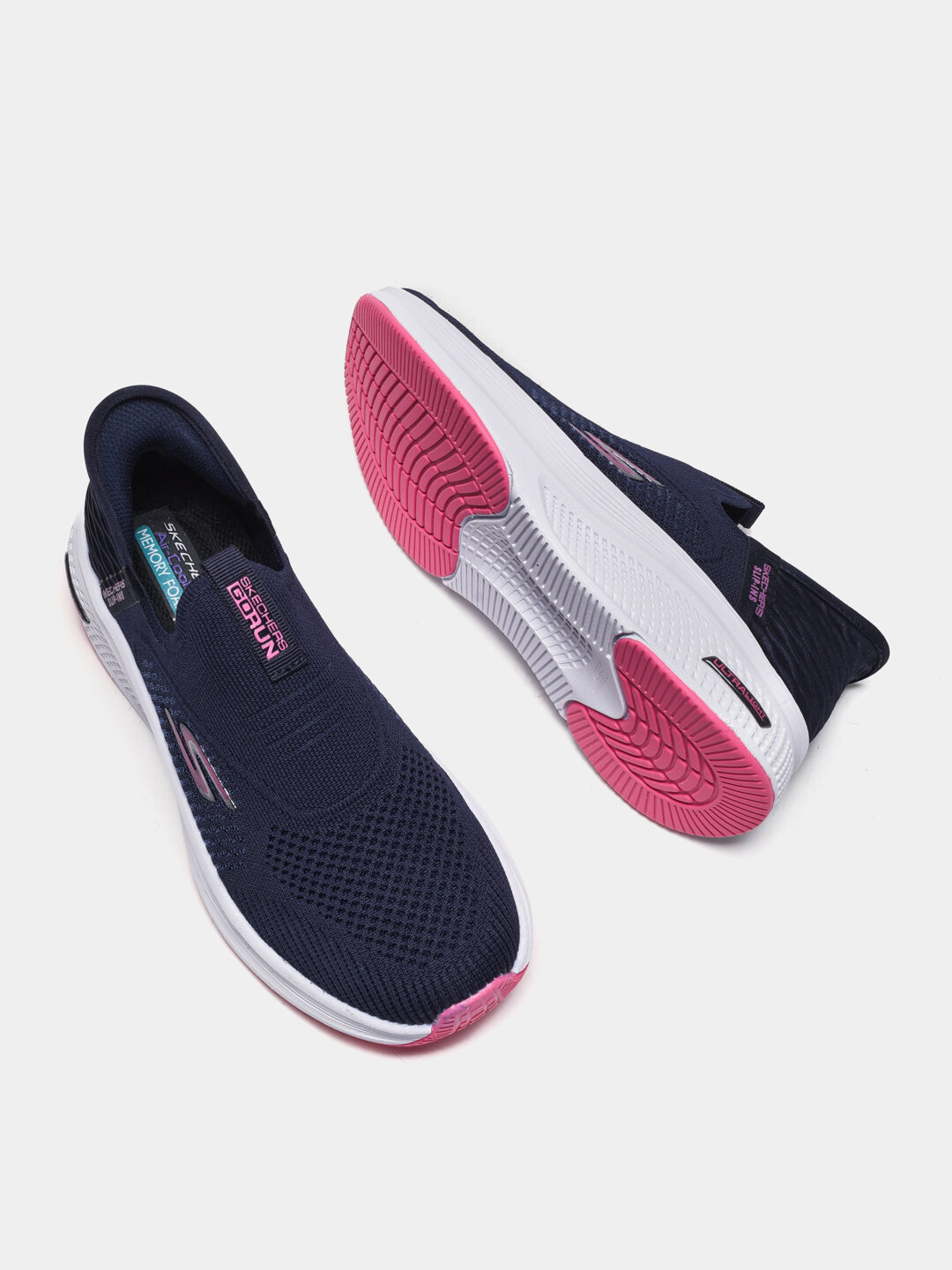 Кроссовки  Slip-On Platform, полнота F, размер 37, темно-синий, белый — фото 1