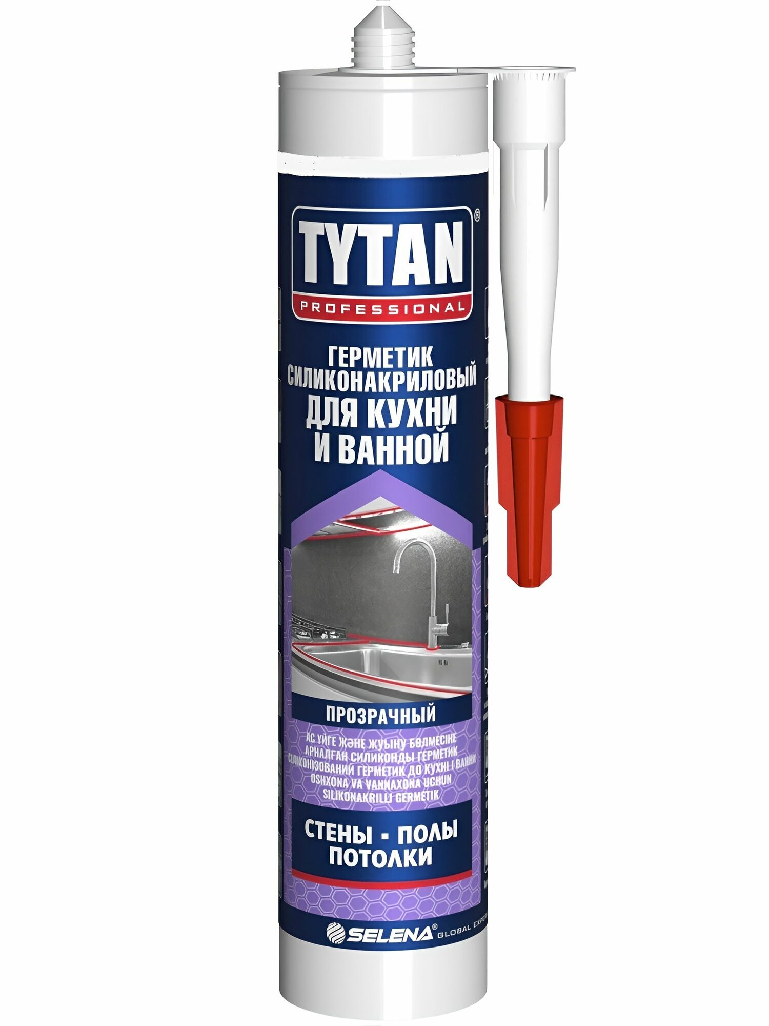 Герметик Силиконакриловый для кухни и ванной Tytan Professional белый280мл