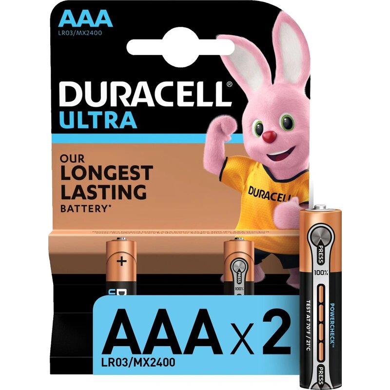 Батарейка DURACELL ULTRA AAA/LR03-2BL