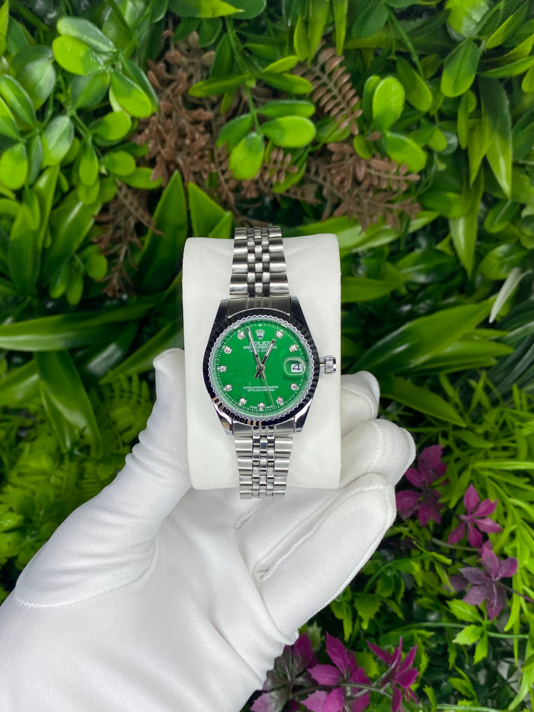 Наручные часы Rolex, зеленый,