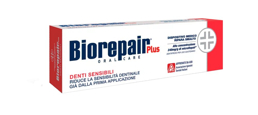 Biorepair plus для чувствительных зубов, 75 мл