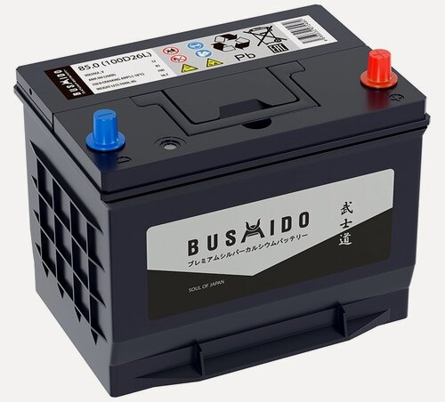 Изображение товара Аккумулятор автомобильный Bushido SJ 100D26L 85 А/ч 720 А обр. пол. Азия авто (260x173x225) с бортиком / Oursun