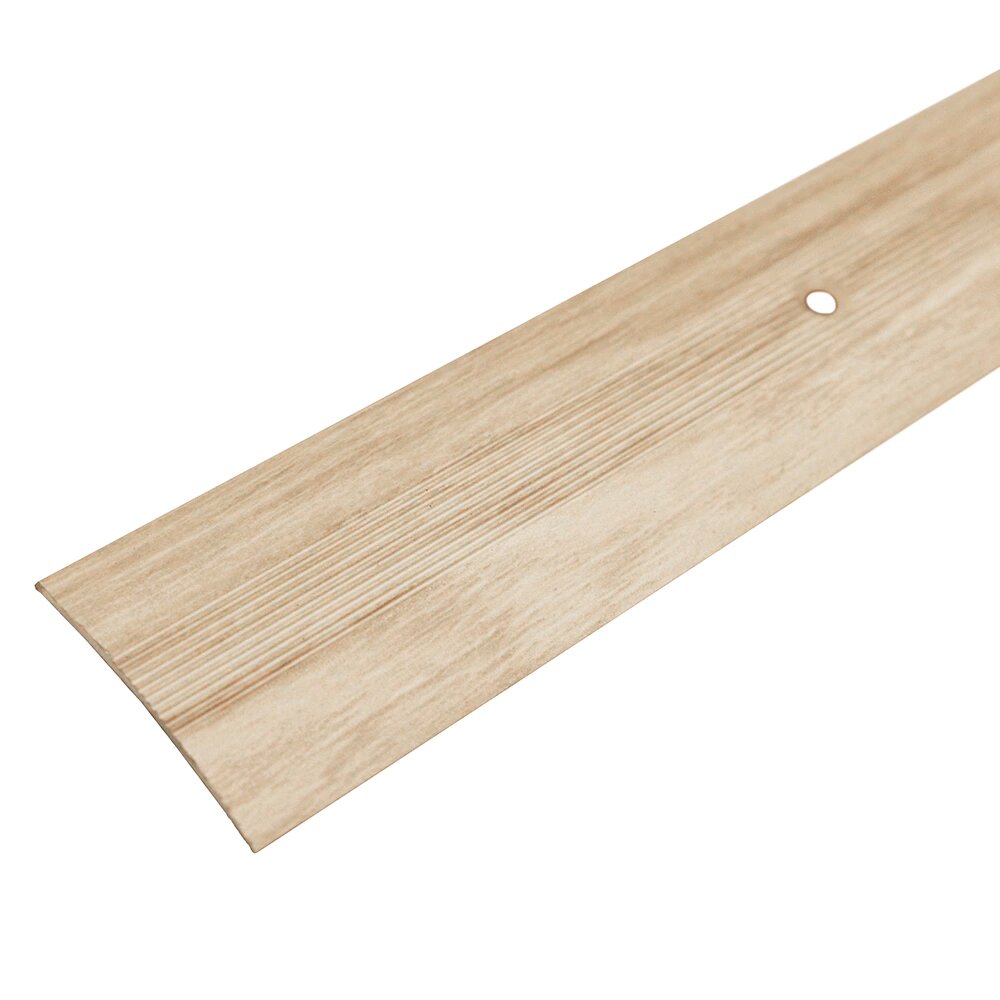 Порог алюминиевый декорированный Стык 38х33 мм Аляска 09 м