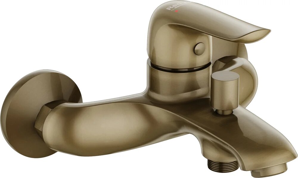 Смеситель для ванны с душем Damixa RedBlu Palace Evo 2 391000000 вертикальный однорычажный настенный бронзовый латунный