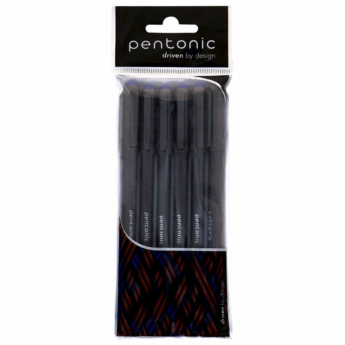 Набор шариковых ручек Linc Pentonic Silver (0.5мм синие круглый корпус игольчатый наконечник) 6шт. (7024-6B1.0)