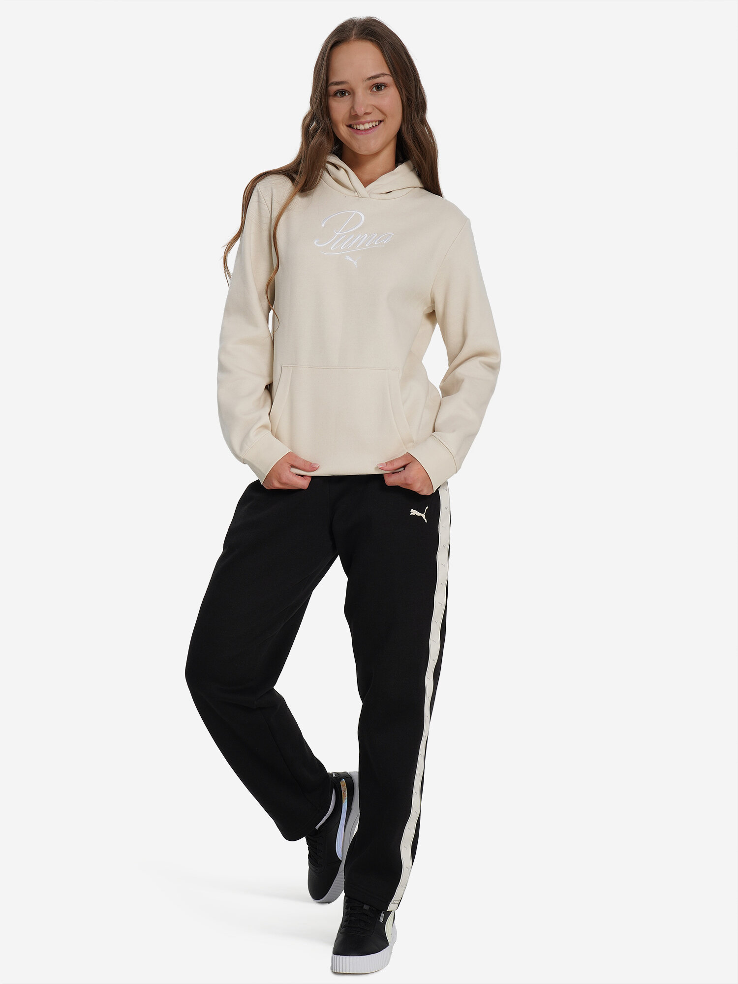 Худи PUMA, размер 152, молочный — фото 1