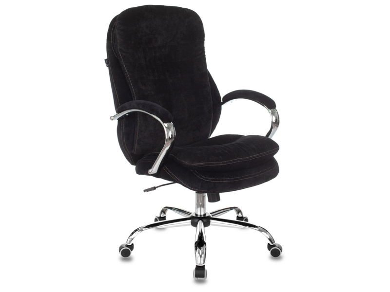 Кресло руководителя T-9950SL Fabric черный Light-20 крестов. металл хром