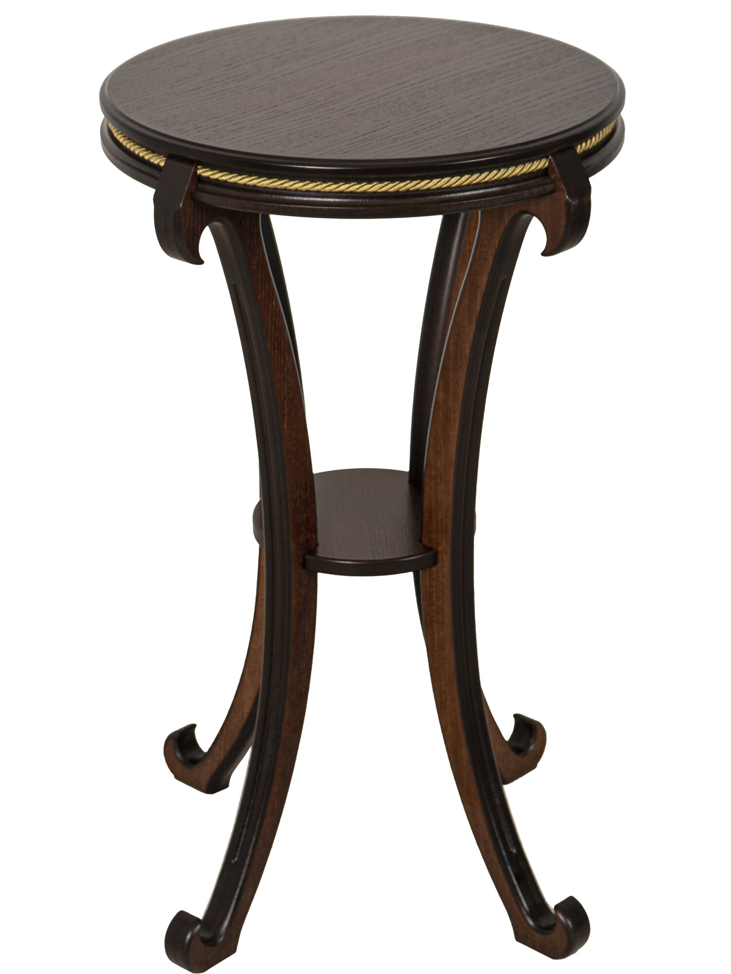 Подставка интерьерная IFERS Глория напольная, с полкой, цвет орех Л — фото 1