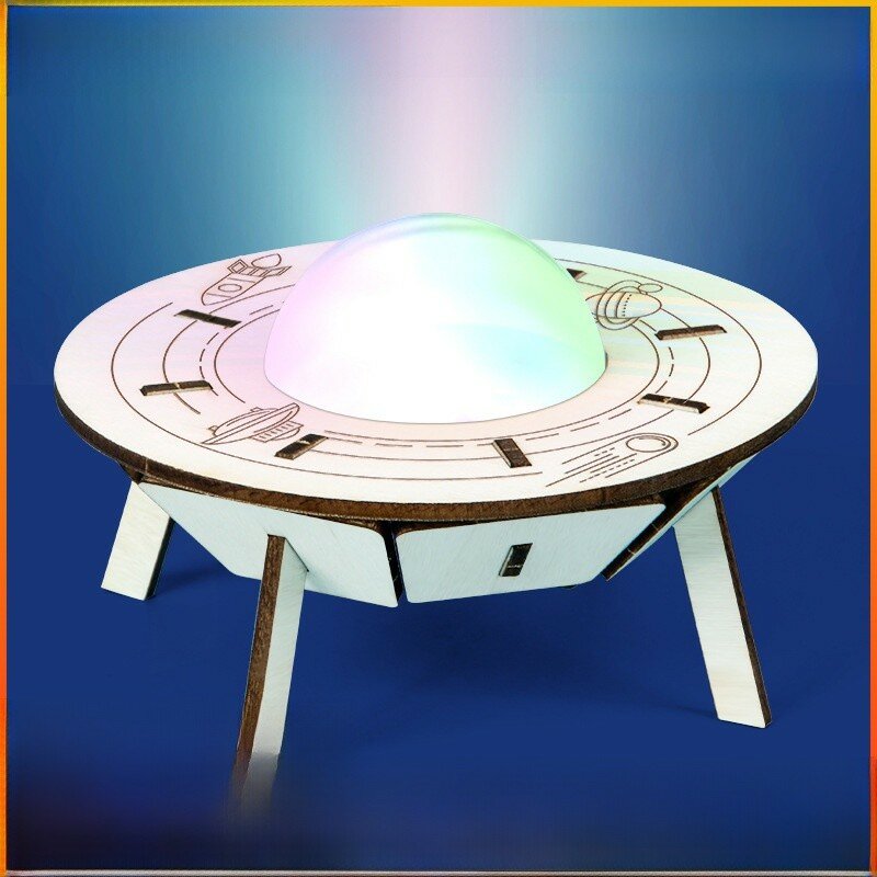 Научный набор для экспериментов по физике космический корабль с голосовой функцией для детей stem обучение игрушка молочный белый