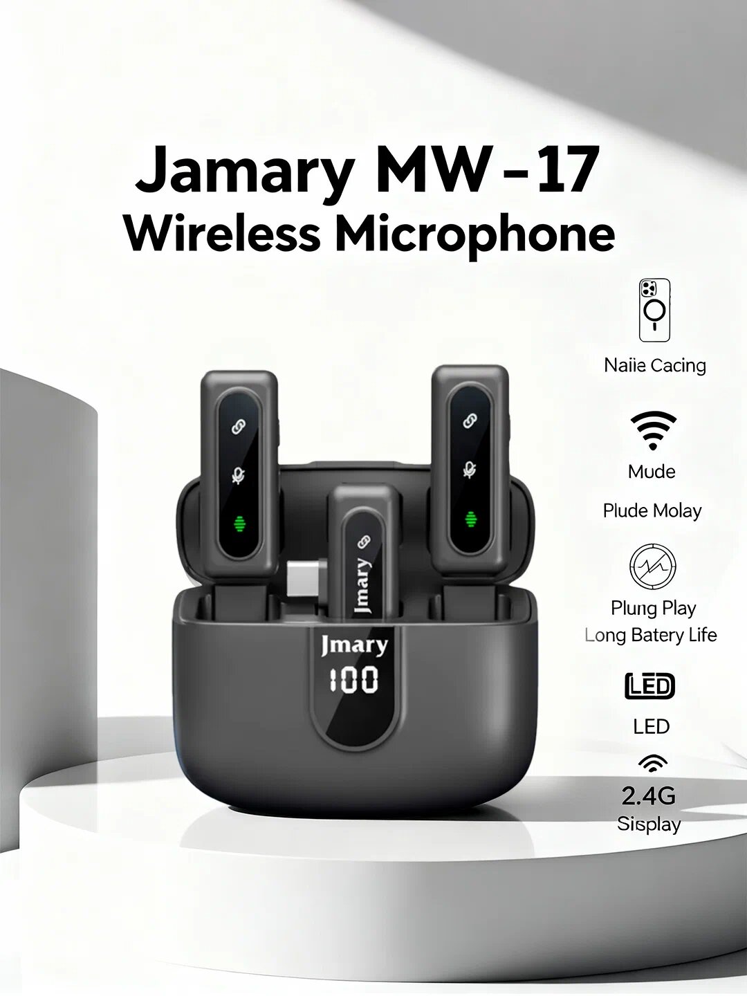 Микрофон JMARY MW-17, игровой, для стрима, студийного качества