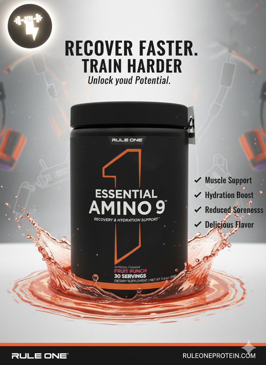 Rule1 Essential AMINO9 30 serv вкус фрутовый для роста силы для спорта