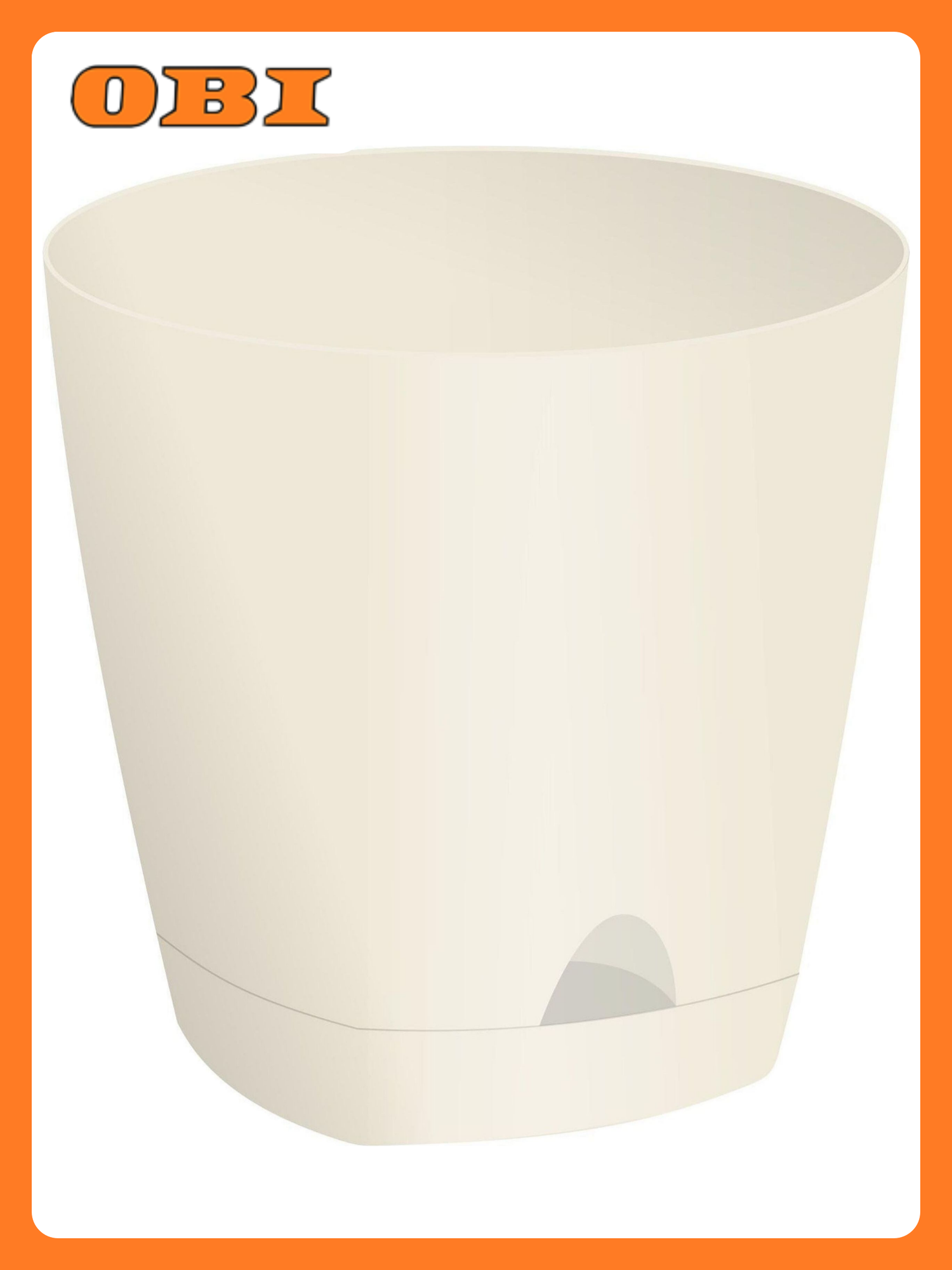 Горшок InGreen Amsterdam d20 см 4 л полипропиленовый бежевый с поддоном